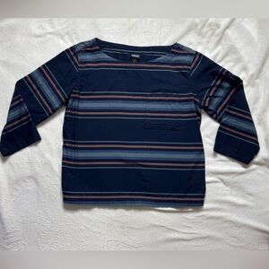 Patagonia Shirt - Navy with Multicolor Stripes